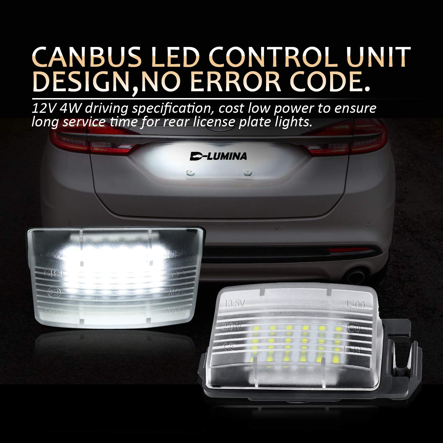 D-Lumina license plate light Nissan 370Z front provides brighter rear plate illumination