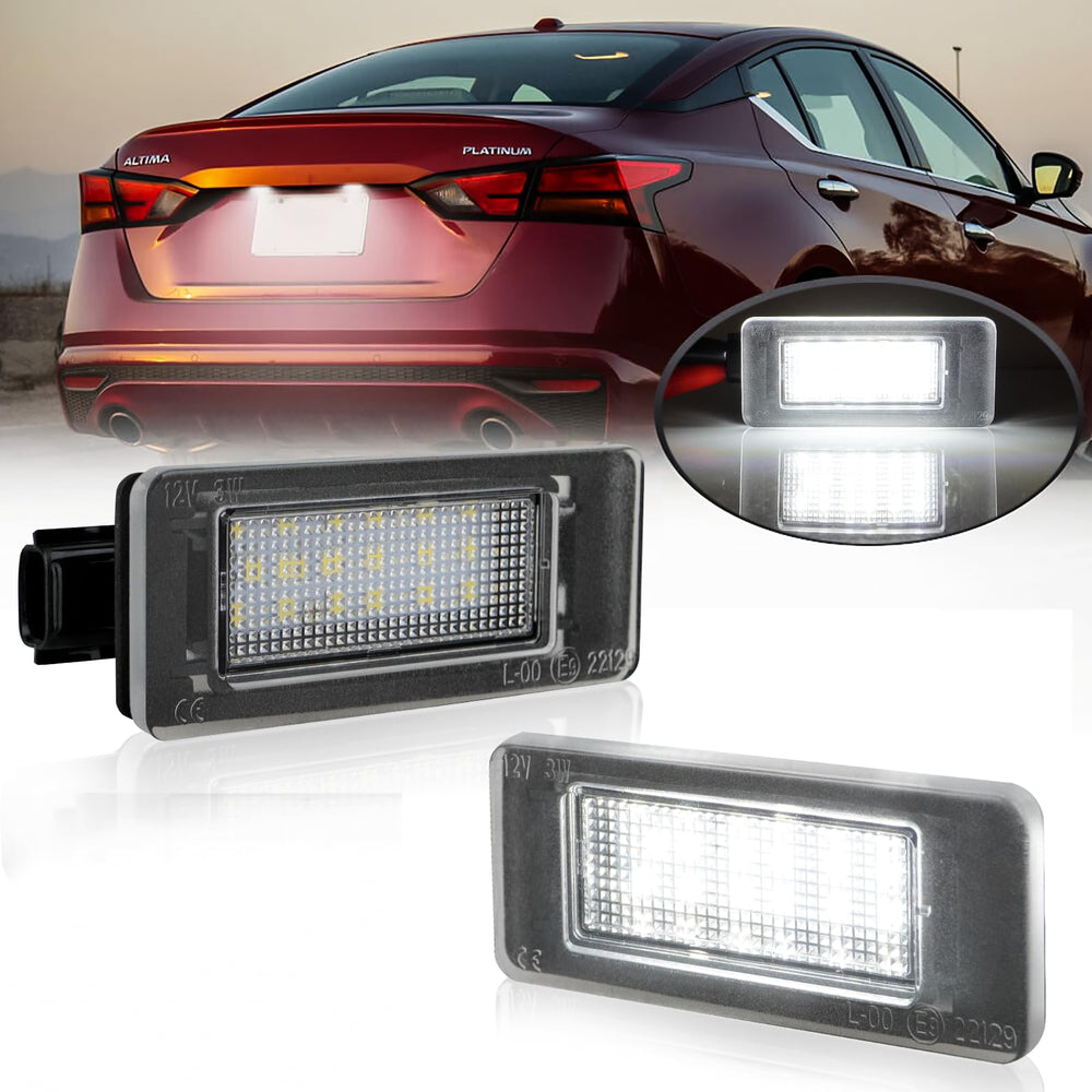 D-Lumina license plate light pack front view showing brightness and clarity