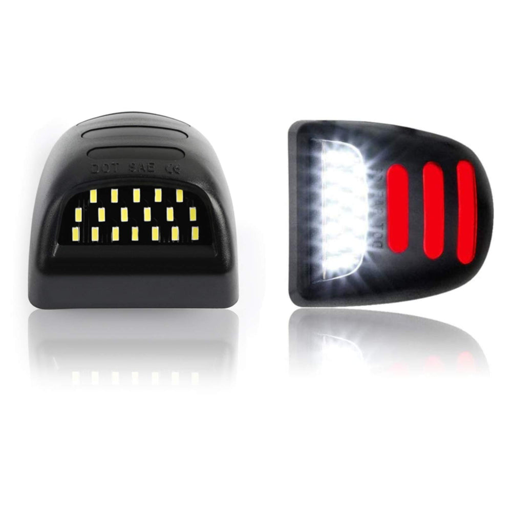D-Lumina license plate light pair installation for quick nighttime upgrade.