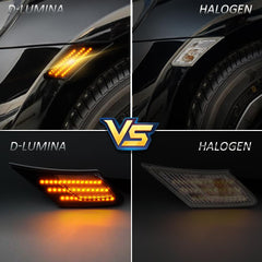 D-Lumina smoked amber side marker for 86 increases road presence and safety.