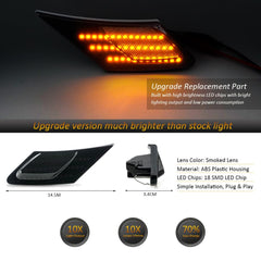 D-Lumina smoked amber side marker for FR-S boosts daytime recognition.