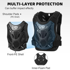 DA adjustable vest strap system for a secure, customizable fit.