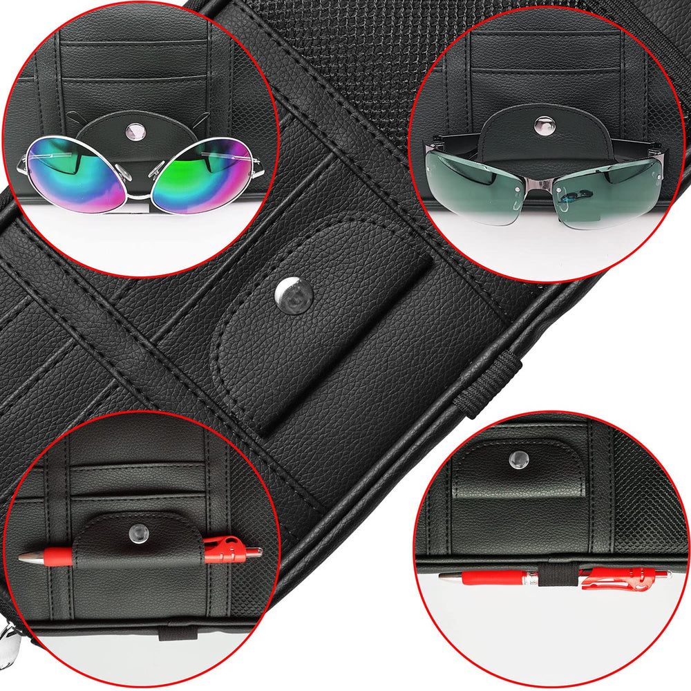Da by Car Sun Visor Organizer glasses clip keeps sunglasses securely in place.