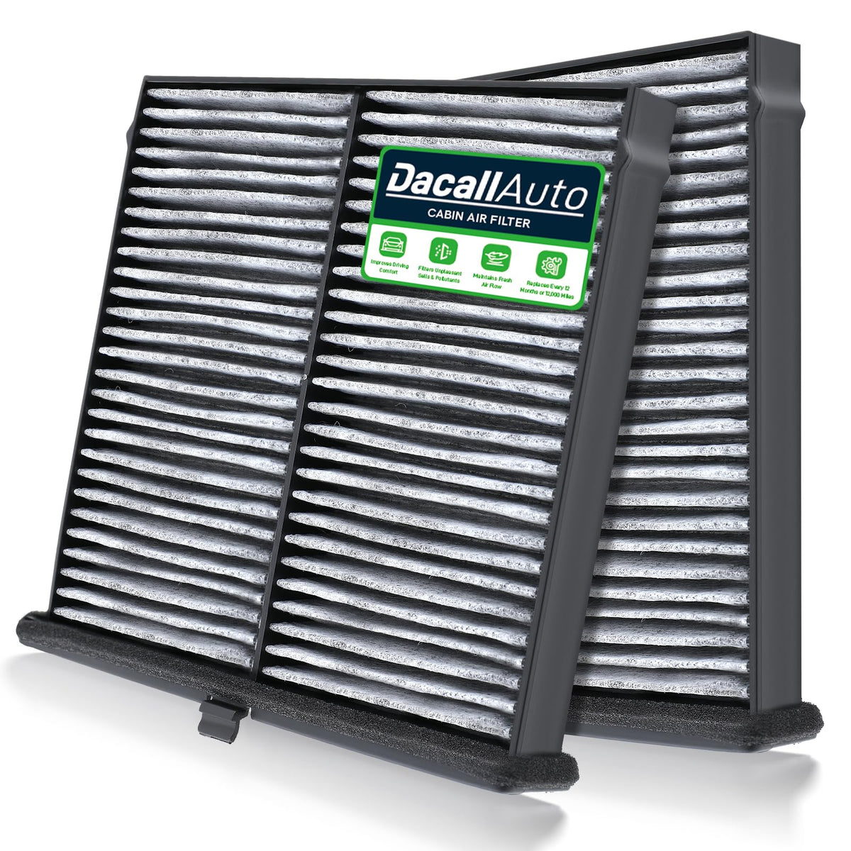 Dacall activated-carbon cabin filter for Mazda3 ready for installation and odor control.