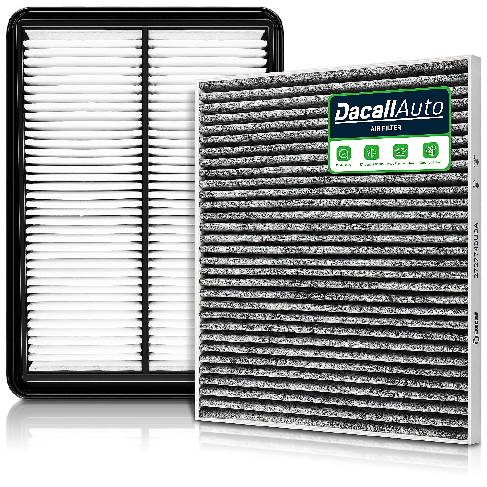 Dacall cabin air filter set for Rogue Sport improves interior air quality