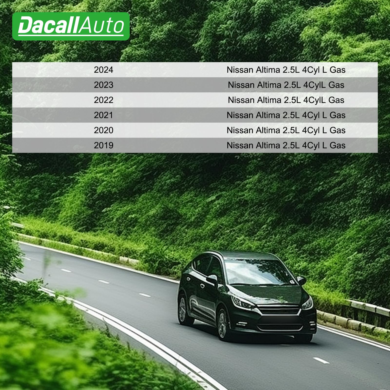 Dacall cross-reference codes to ensure Altima compatibility.
