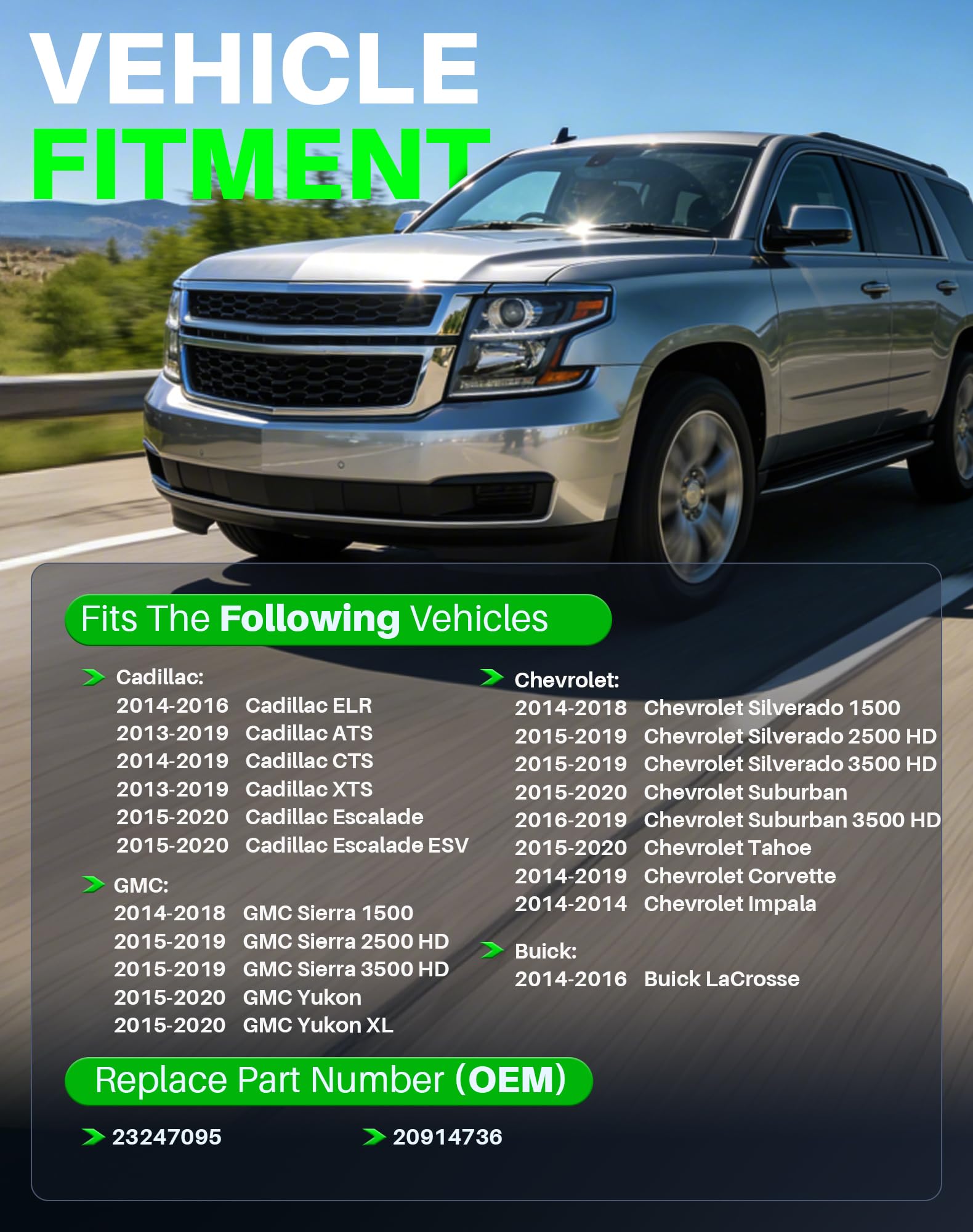 Dacall Silverado front-left seat switch enables quick, reliable seat control on long drives