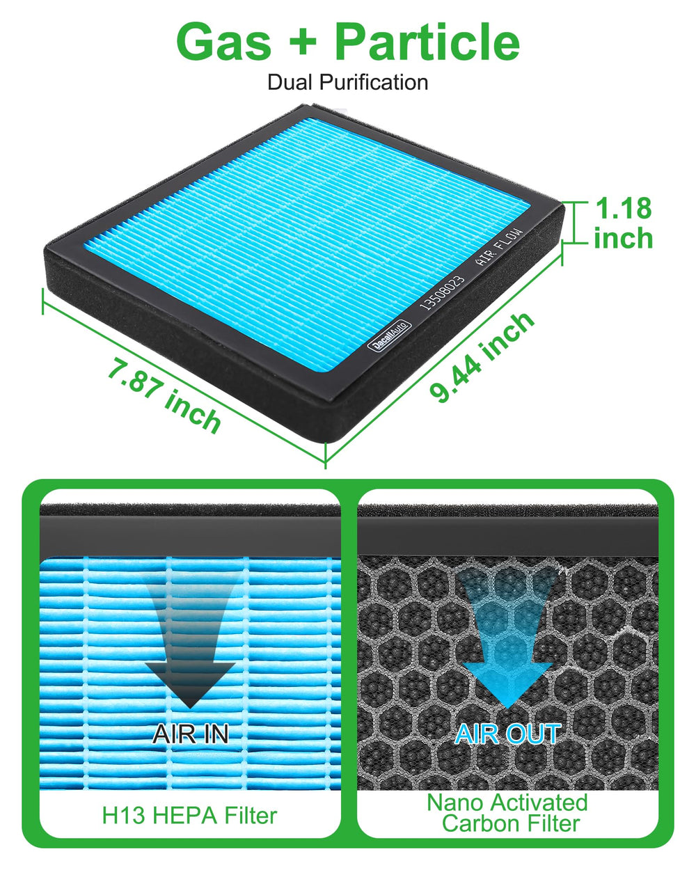 Dacall Tahoe cabin and engine filter set for 2021-2026, easy install