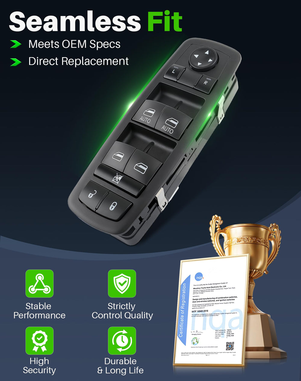 Dacall Master OEM numbers verify compatibility with your Durango or Grand Cherokee.