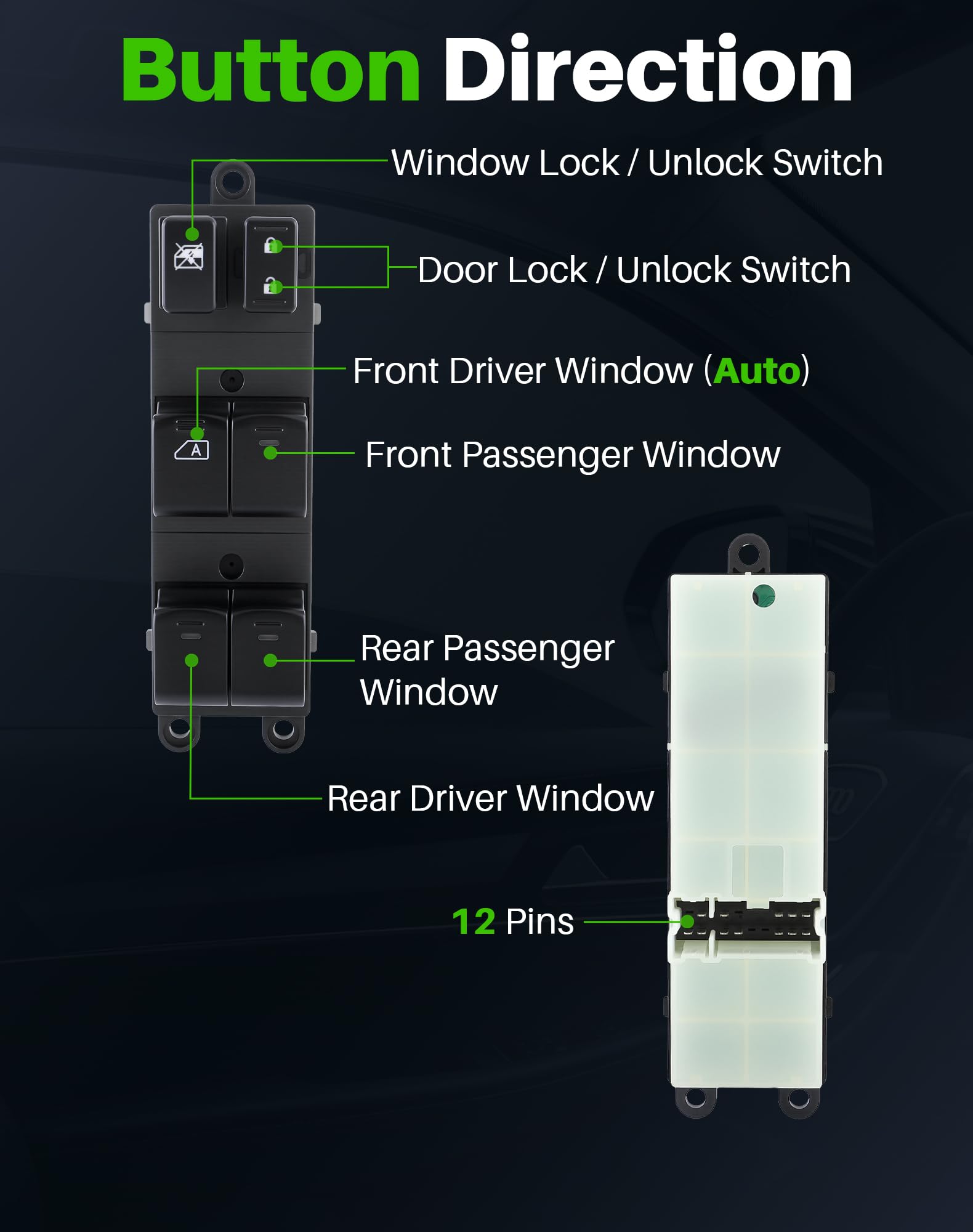 Dacall switch back connector designed for Nissan Frontier Xterra replacement