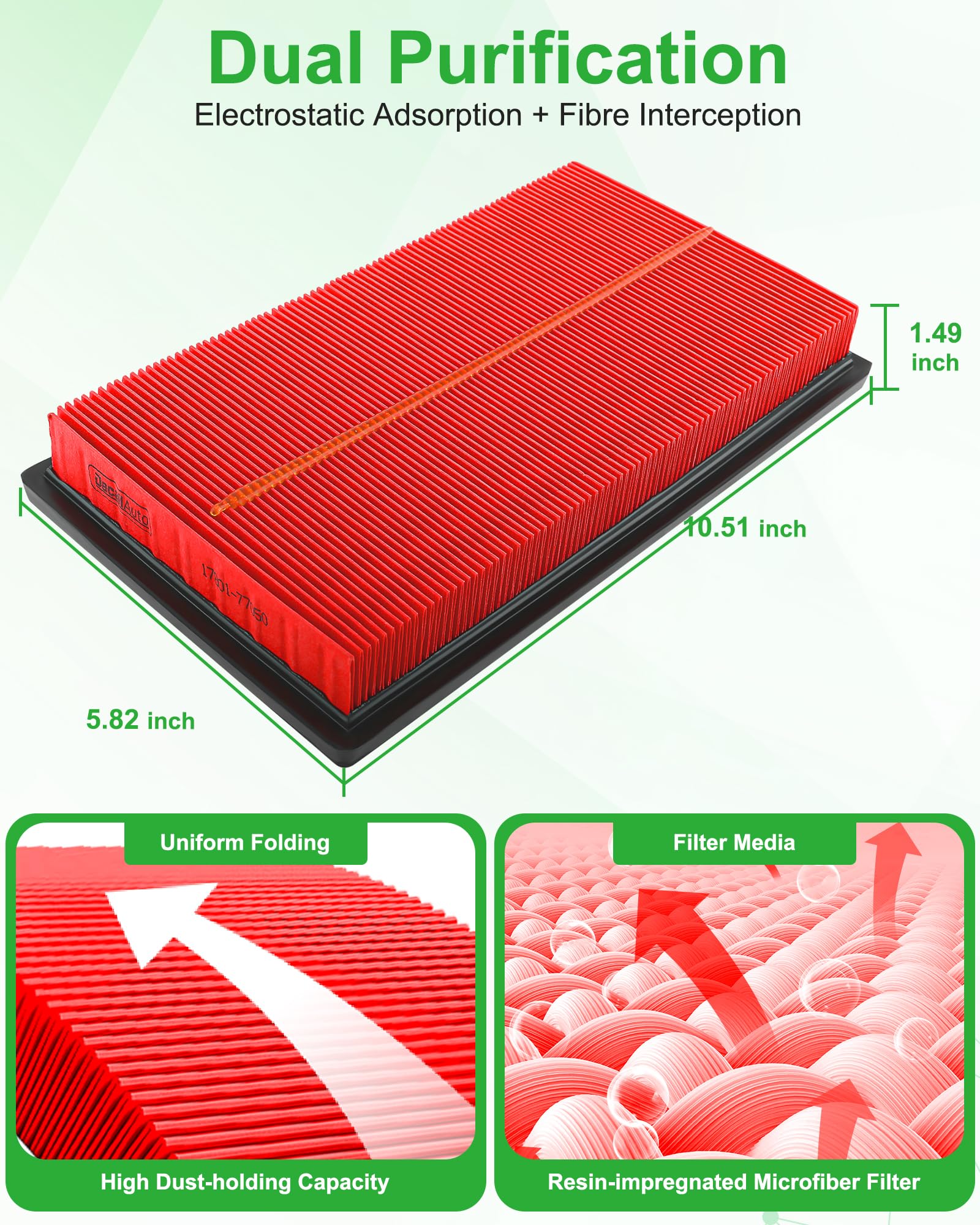 Dacall packaging includes cabin and engine filters for convenient replacement