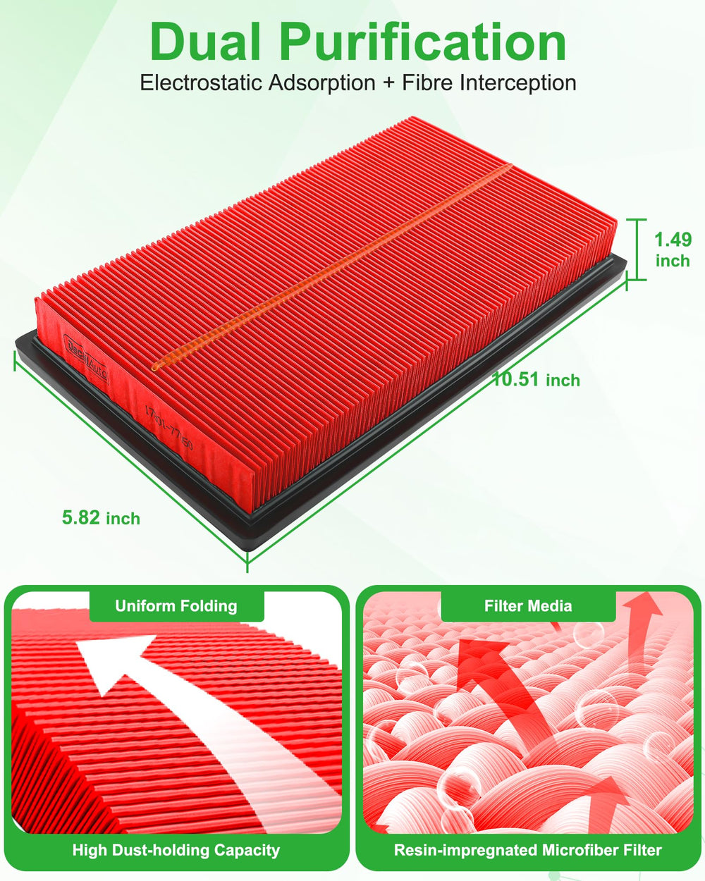 Dacall packaging includes cabin and engine filters for convenient replacement