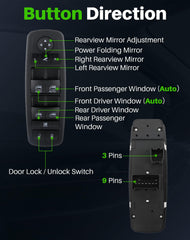 Dacall window switch for Ram 1500/2500 front driver-side, precise up/down control