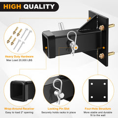 DACK corner brace plate reinforcement boosts stability under heavy loads.