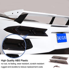 Daeiclru Corvette C8 smoked taillight cover close-up for shine and visibility.