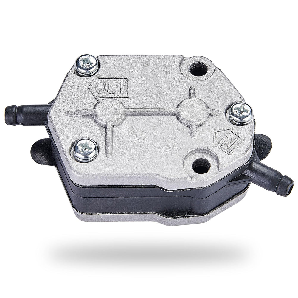 DAFGSEA Yamaha outboard fuel pump assembly front view showing compatibility with multiple HP ranges