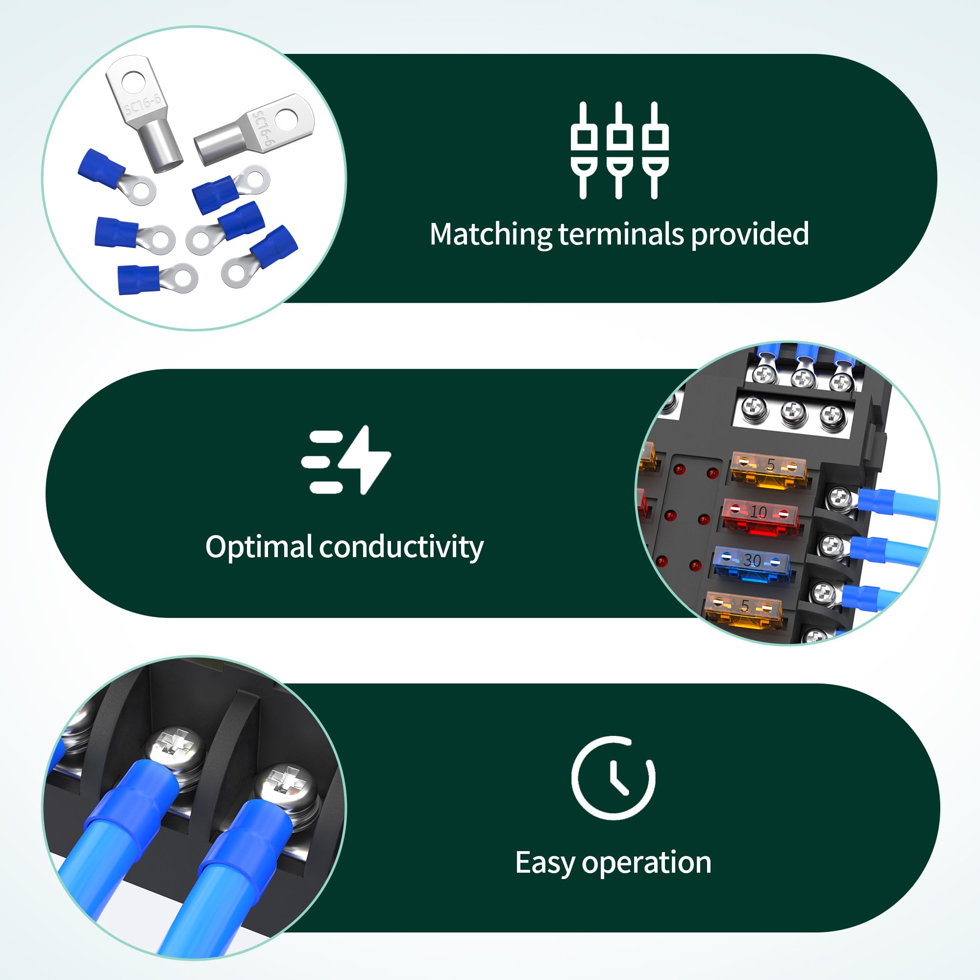 DAIERTEK fuse set includes multiple fuses for flexible protection.