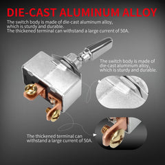 12mm mounting hole DaierTek toggle switch fits standard automotive panels.