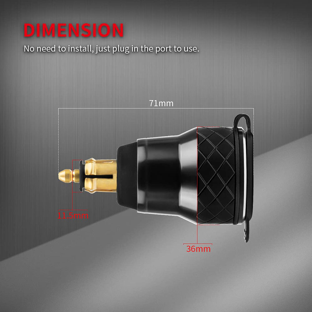 DaierTek CE/ROHS protection ensures safe charging on motorcycles and vehicles.