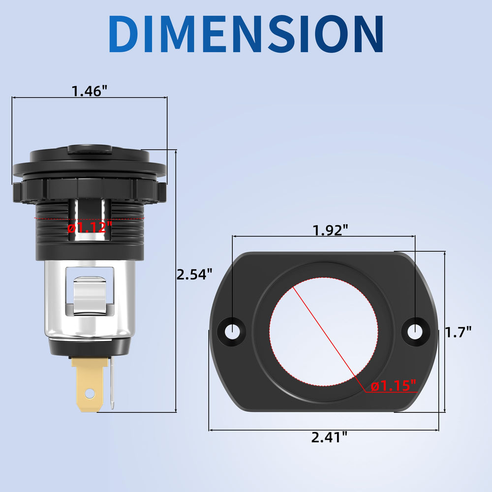 DaierTek installation panel for easy mounting on the lighter socket