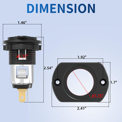 DaierTek installation panel for easy mounting on the lighter socket