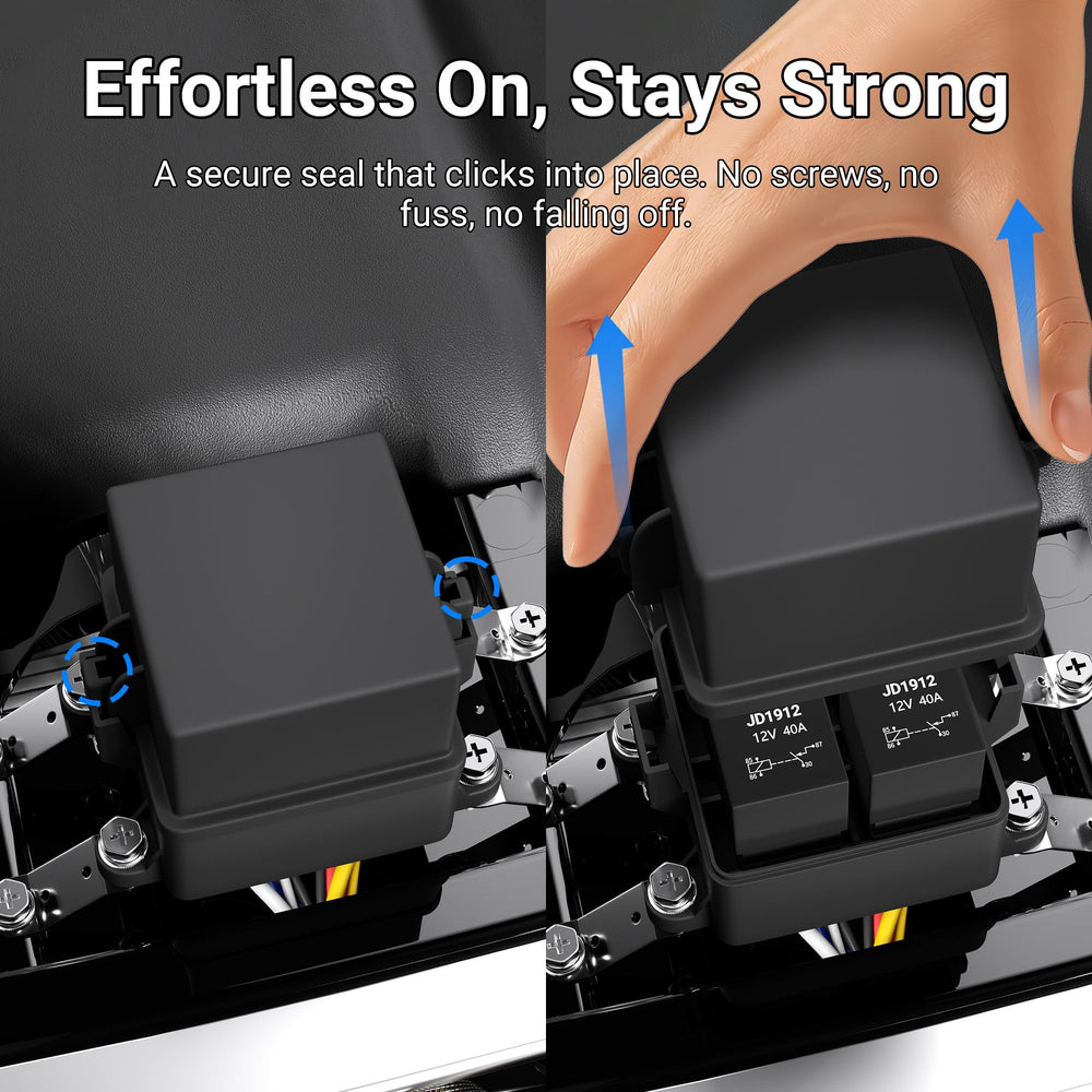 DaierTek snap-on cover open for easy inspection and maintenance