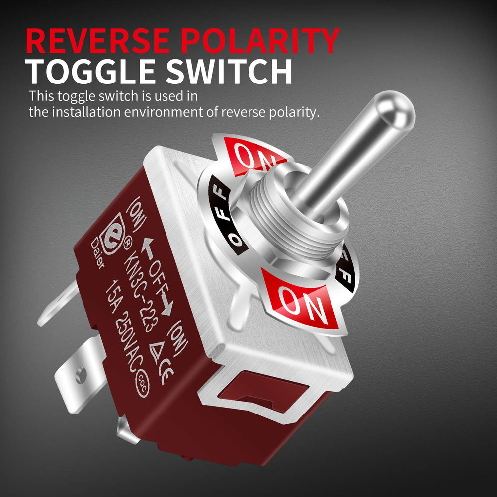 DaierTek RV power jack replacement switch with rubber seal for moisture exposure