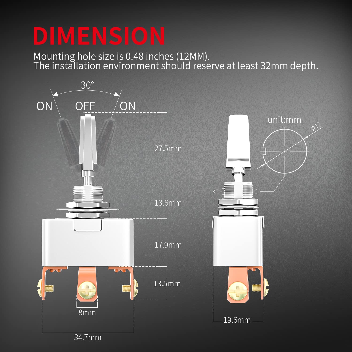DaierTek SPDT 3 pin terminals enabling quick secure connections
