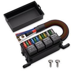 DaierTek waterproof 12V fuse relay box top cover protects against splashes.