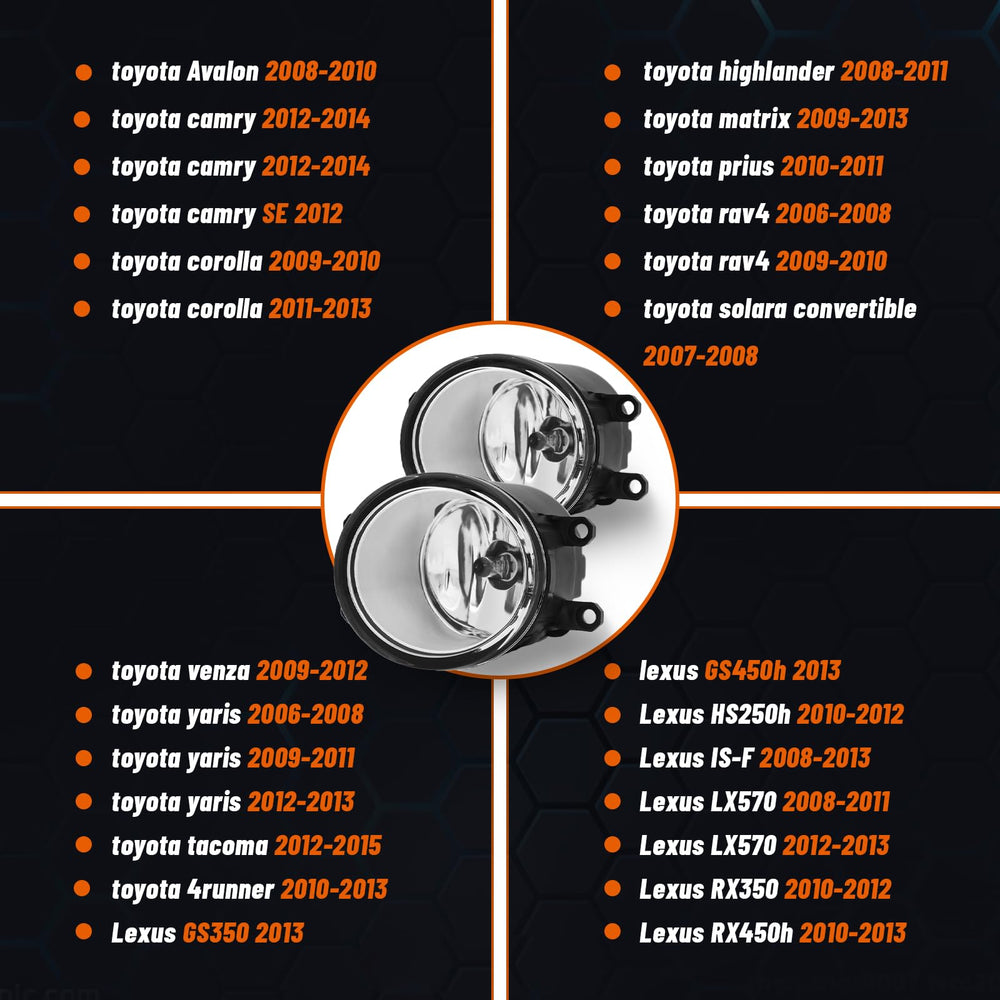 Daikokuya fog light RAV4 2006-2010 – DOT-certified brightness for fog and rain.