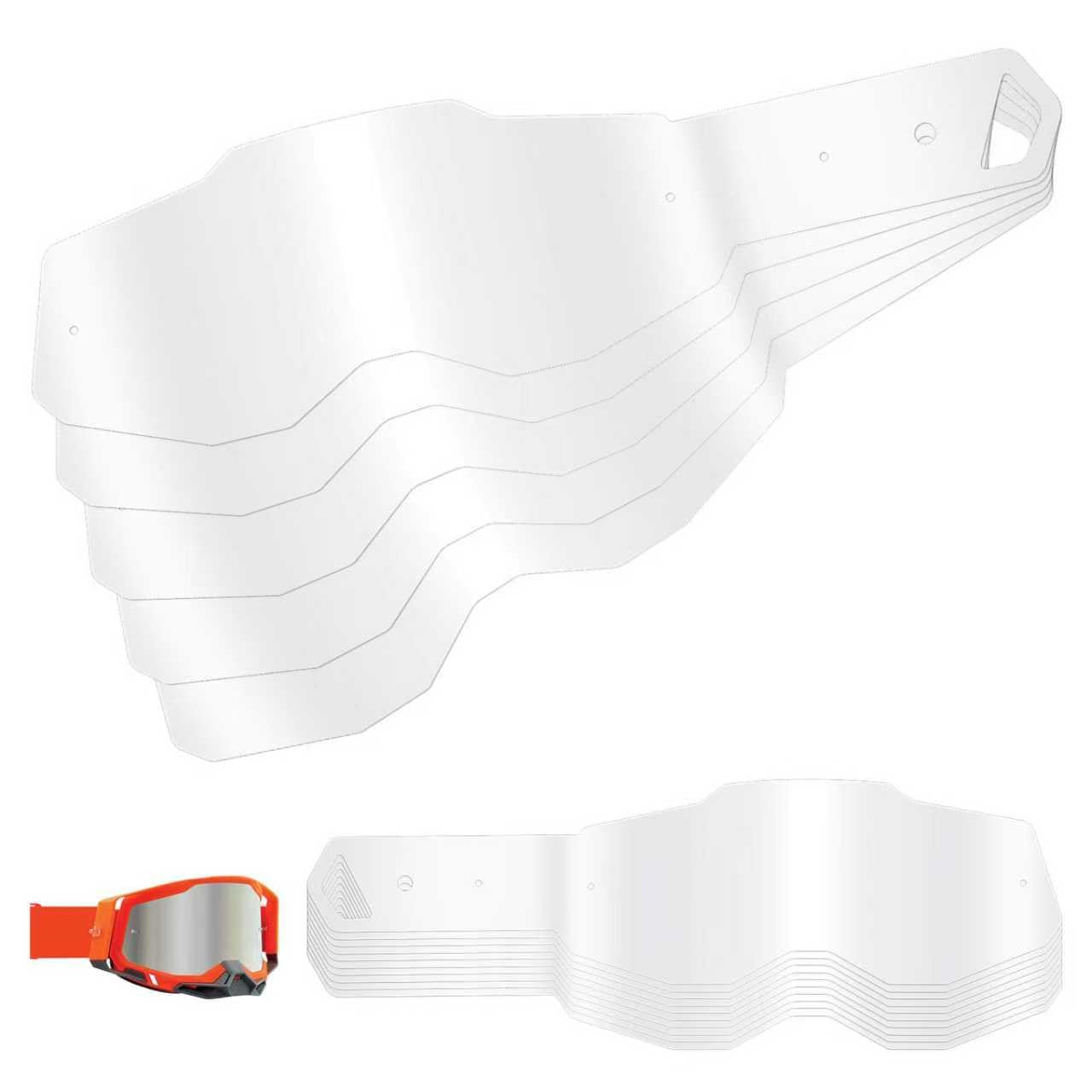 Dairrr Fuuu tear-offs on Racecraft 2 / Accuri 2 lens for crystal-clear vision.