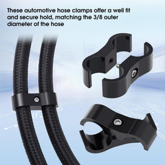 DaisyInner hose separator clamp in black enhances line visibility for quick checks