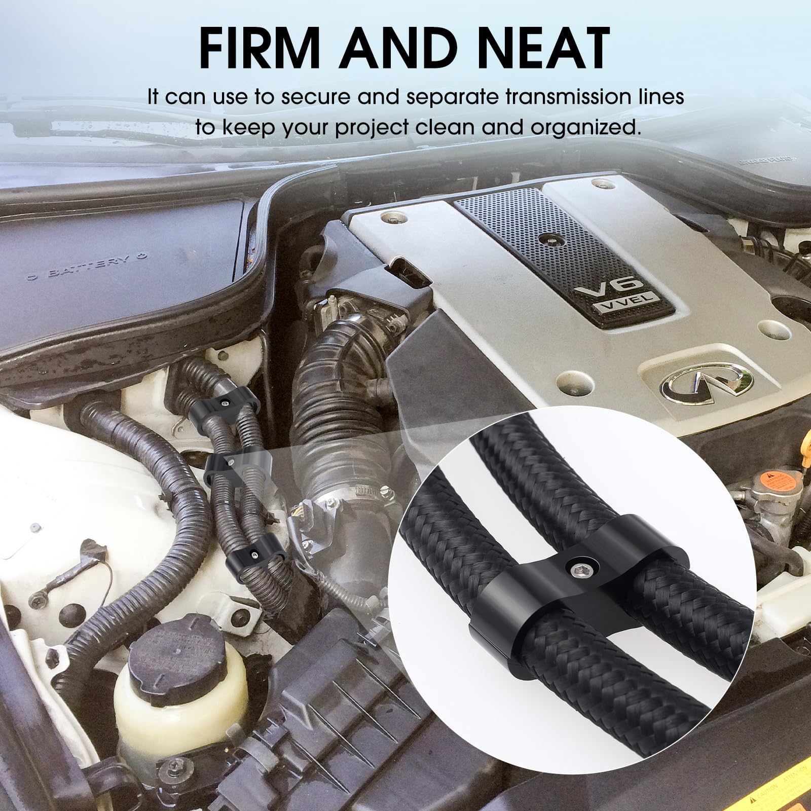 DaisyInner aluminum 6AN clamp improves reliability for fuel, oil, brake, gas and water lines