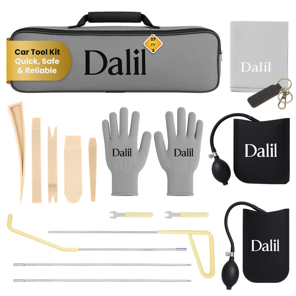 Dalíl car unlock kit in premium pouch for on-the-go readiness