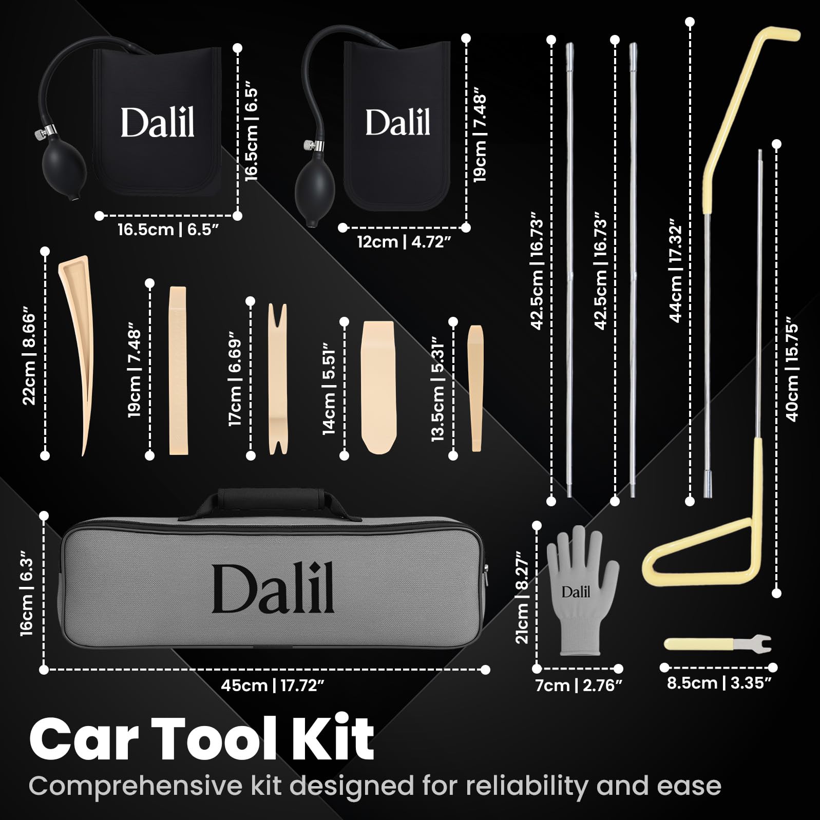 Dalíl yellow-tipped hook detail highlighting tactical accessibility