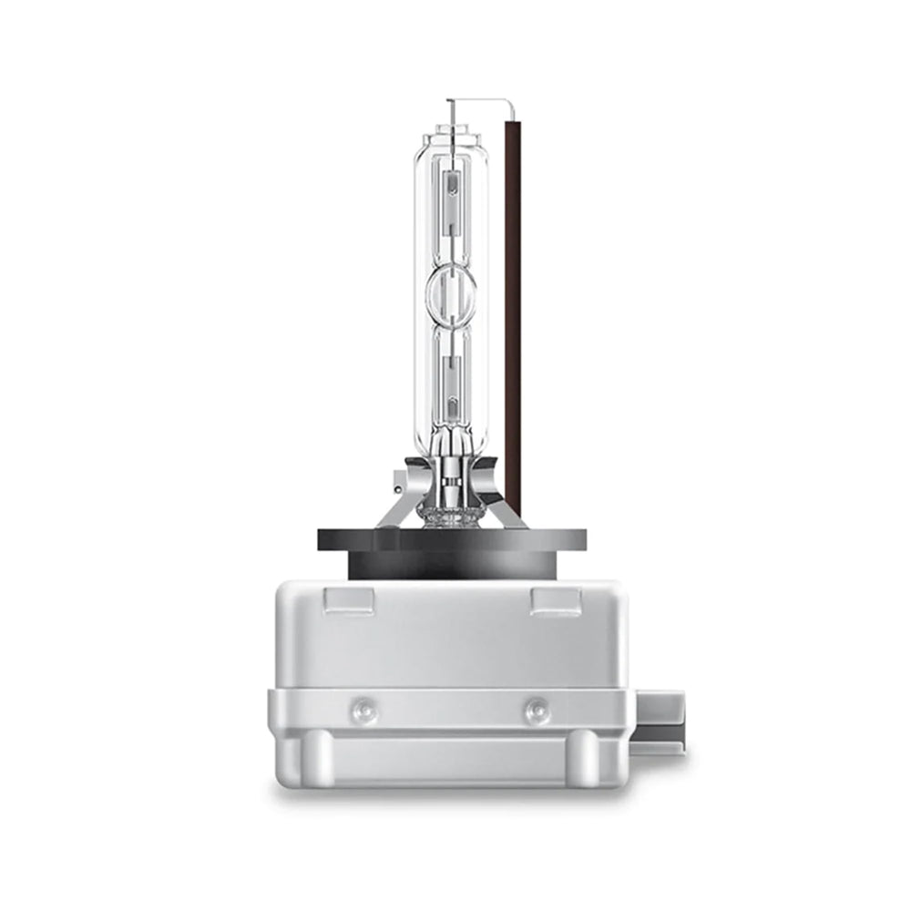 DAMA D1S HID headlight bulb during installation on a dark road