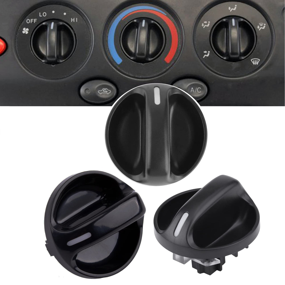 Danbojit Tundra control knob pack, front view, ideal for quick dashboard replacement.