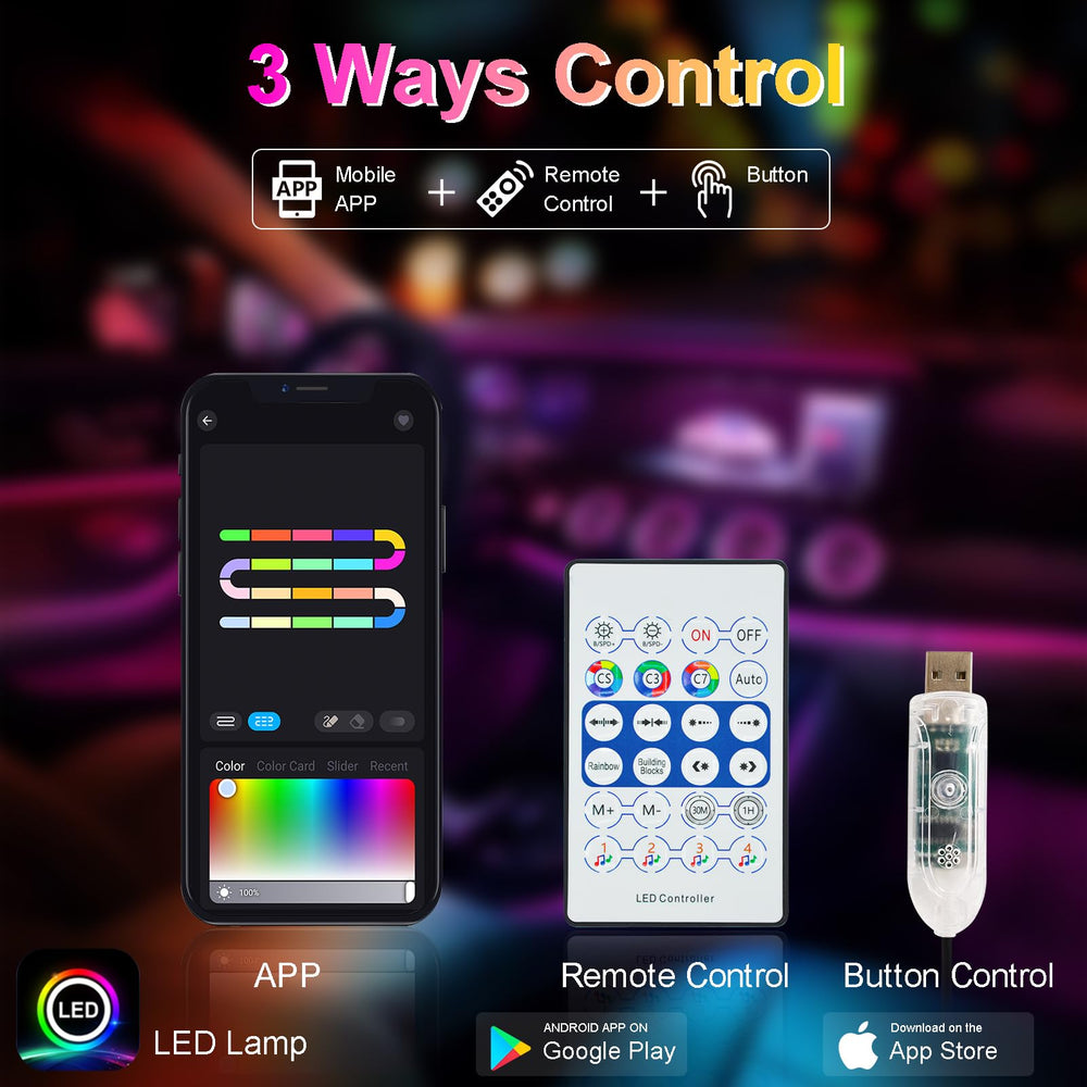 Danhh app and remote offer simple color and effect control