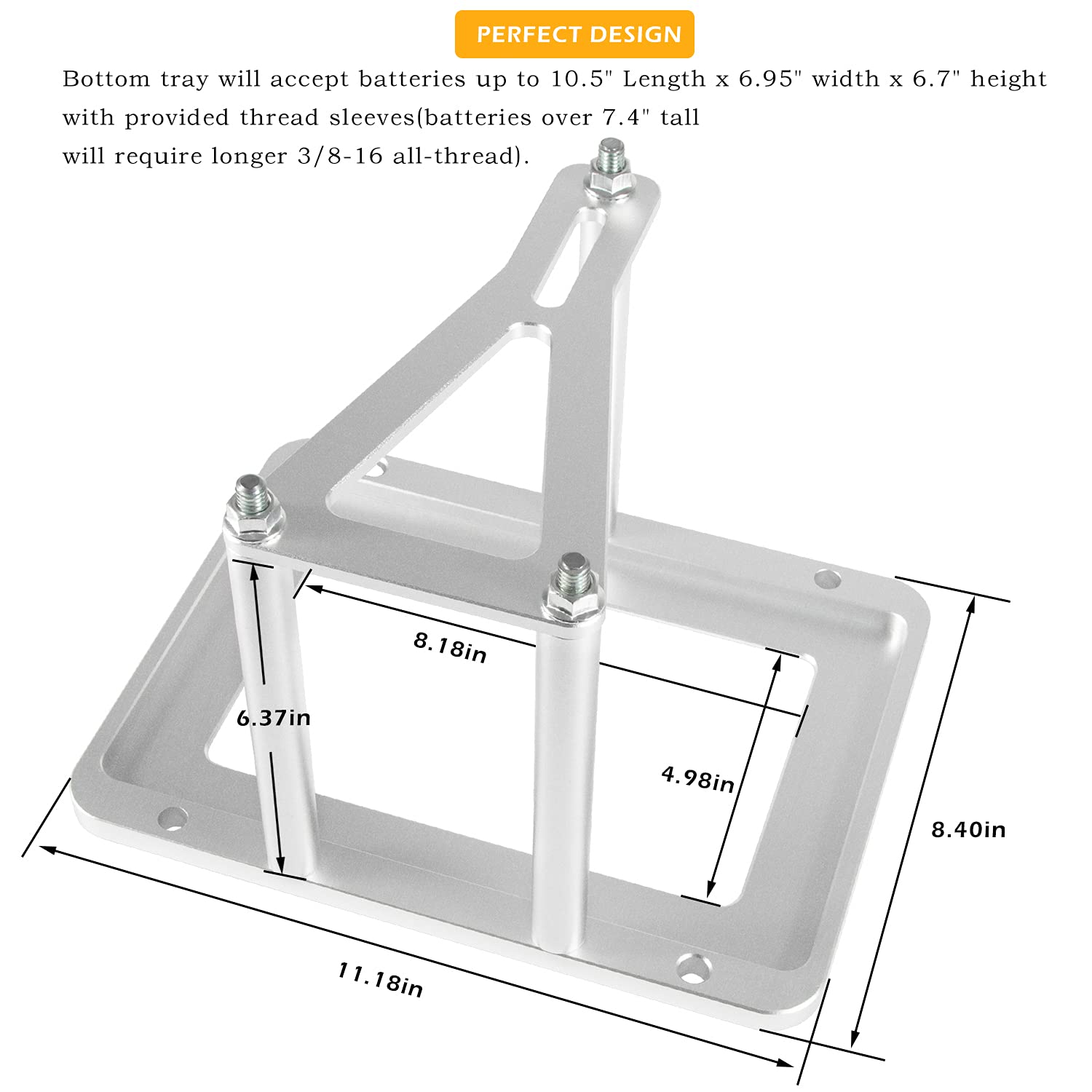 Danti hold-downs secure the pack with heavy-duty 3/8-inch hardware.
