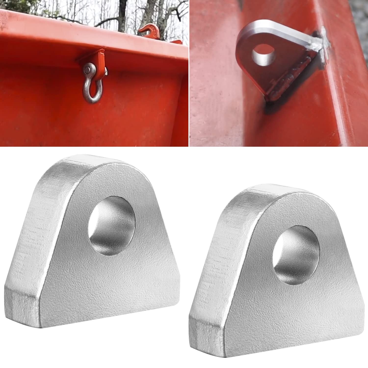 Danti mount with beveled edge base increases weld strength.
