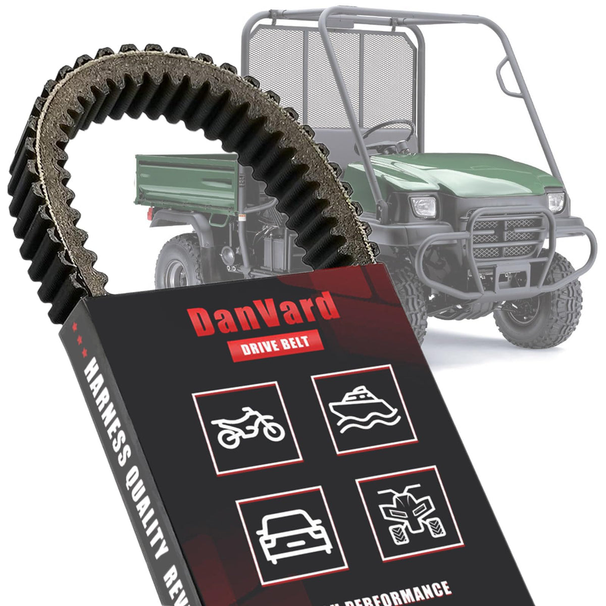 DanVard 59011-1077 belt closeup highlighting durable fiber reinforced material
