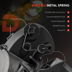 Daposhac fuel door housing with reinforced spring, long-lasting performance.