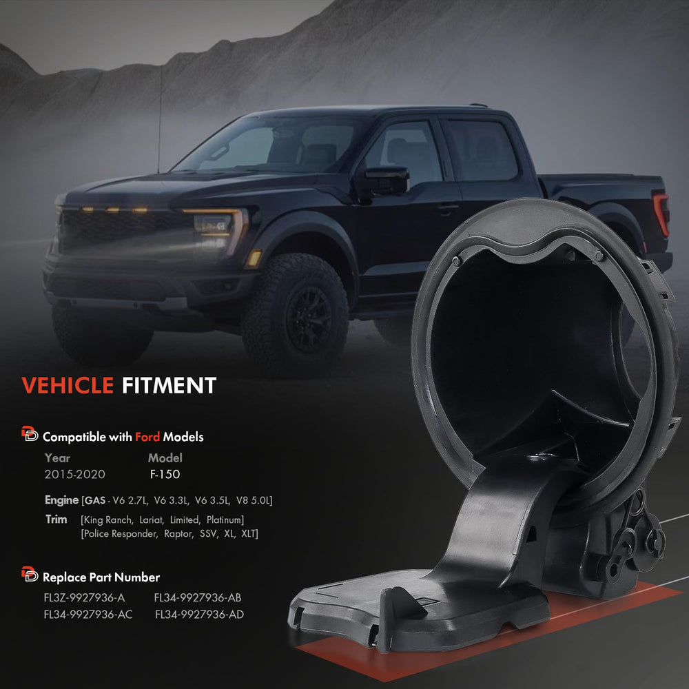 Daposhac Ford F-150 fuel door housing for 6.5ft bed, reliable replacement.