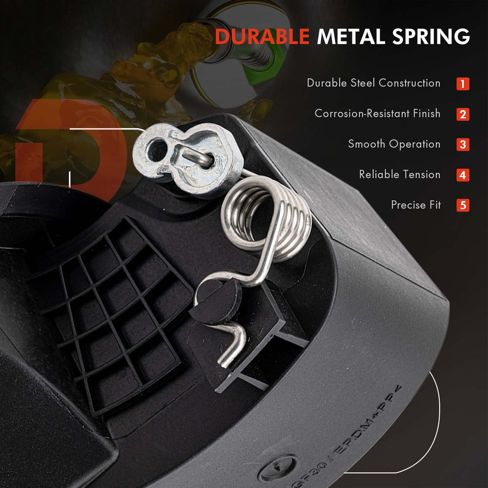 Daposhac weatherproof fuel door housing reduces wear on daily drives.