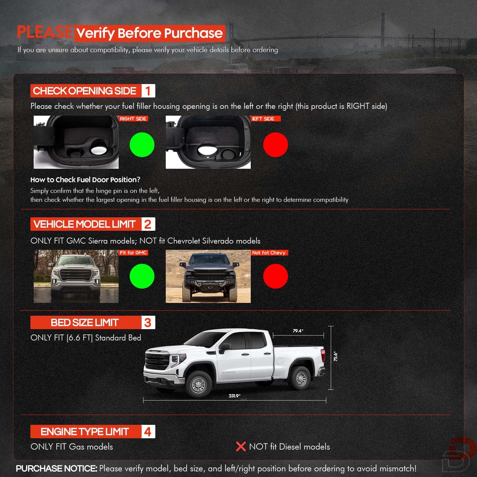 Daposhac Silverado weatherproof fuel door housing handles rain and heat well.