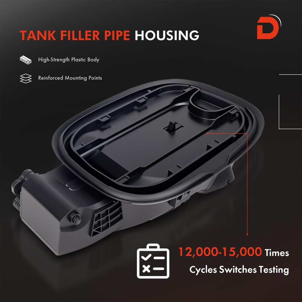 Daposhac fuel door housing weather-ready design withstands heat and rain.