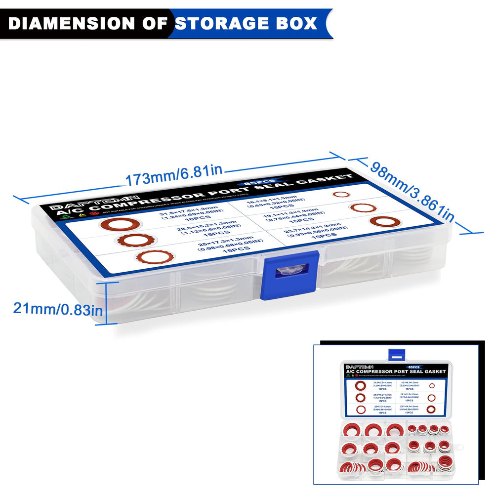 Daptemn 16-1x8-1x1-3mm gasket for small ports.
