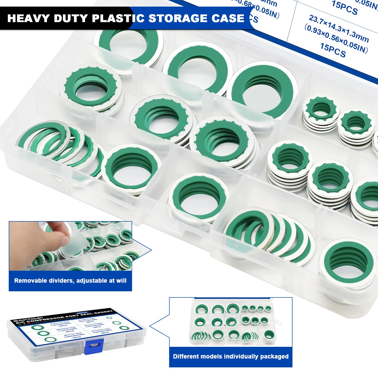 Daptemn 23.7x14.3x1.3mm washers compact for tight spaces.