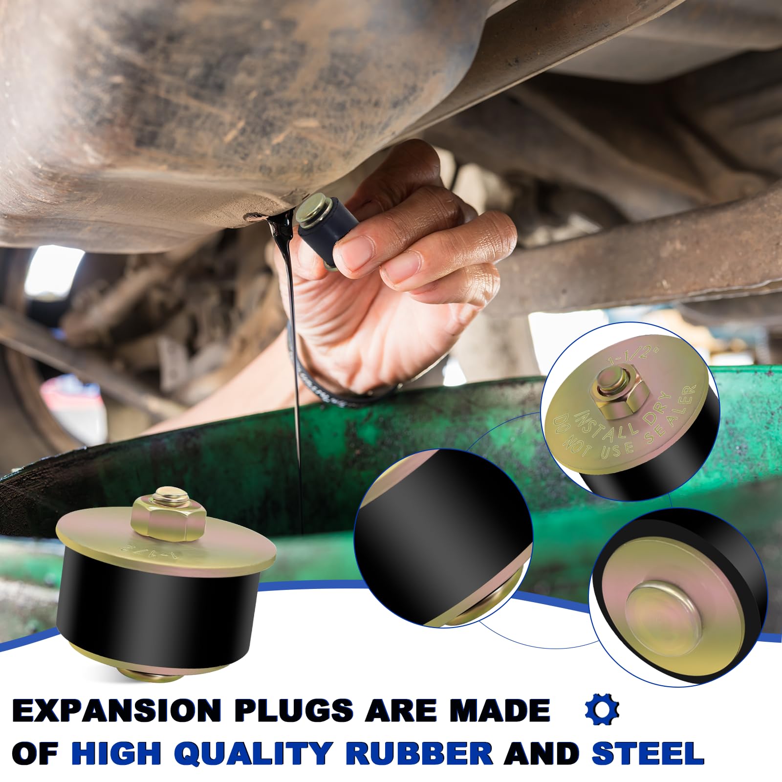 Daptemn components include neoprene rubber and alloy screws for durable seals.