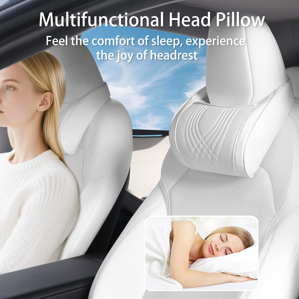 Dapucarin dual headrest set improves back and shoulder comfort